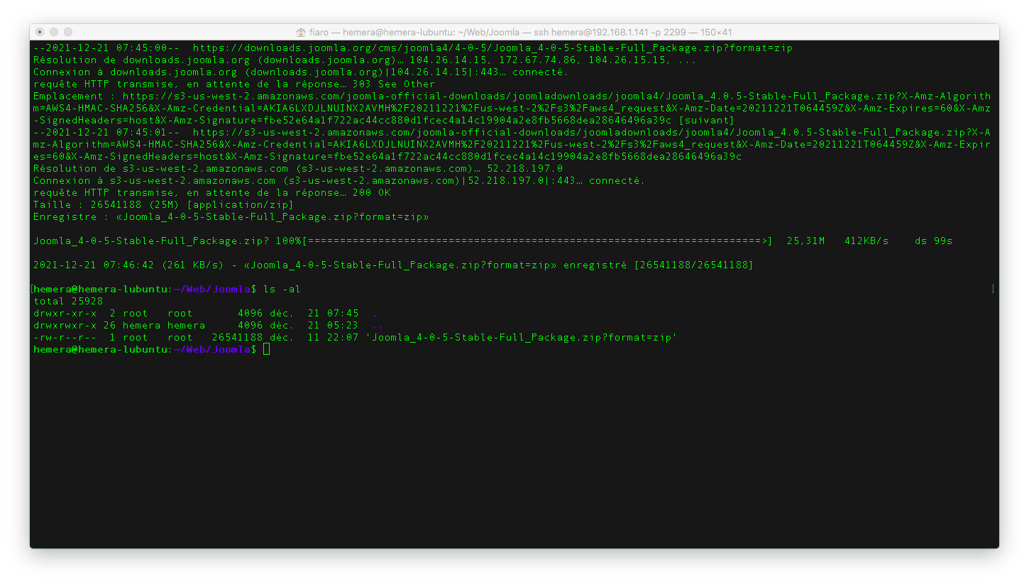 Téléchargement Joomla